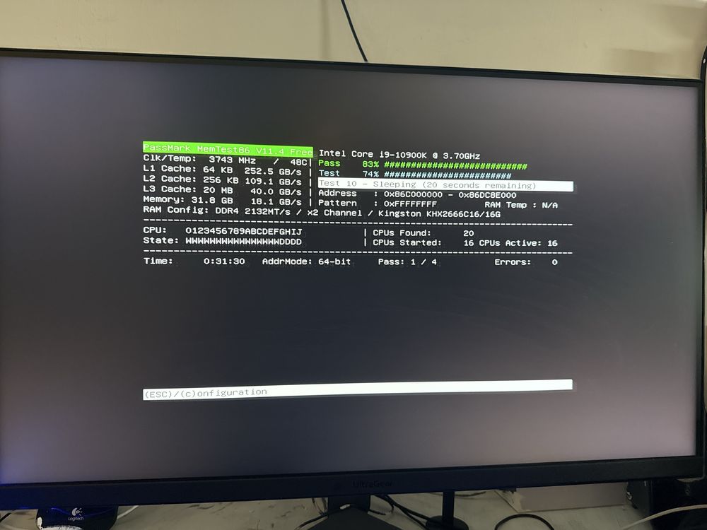 Kingston Ram 2 x 16 (32Gb) DDR4 2132MT/s