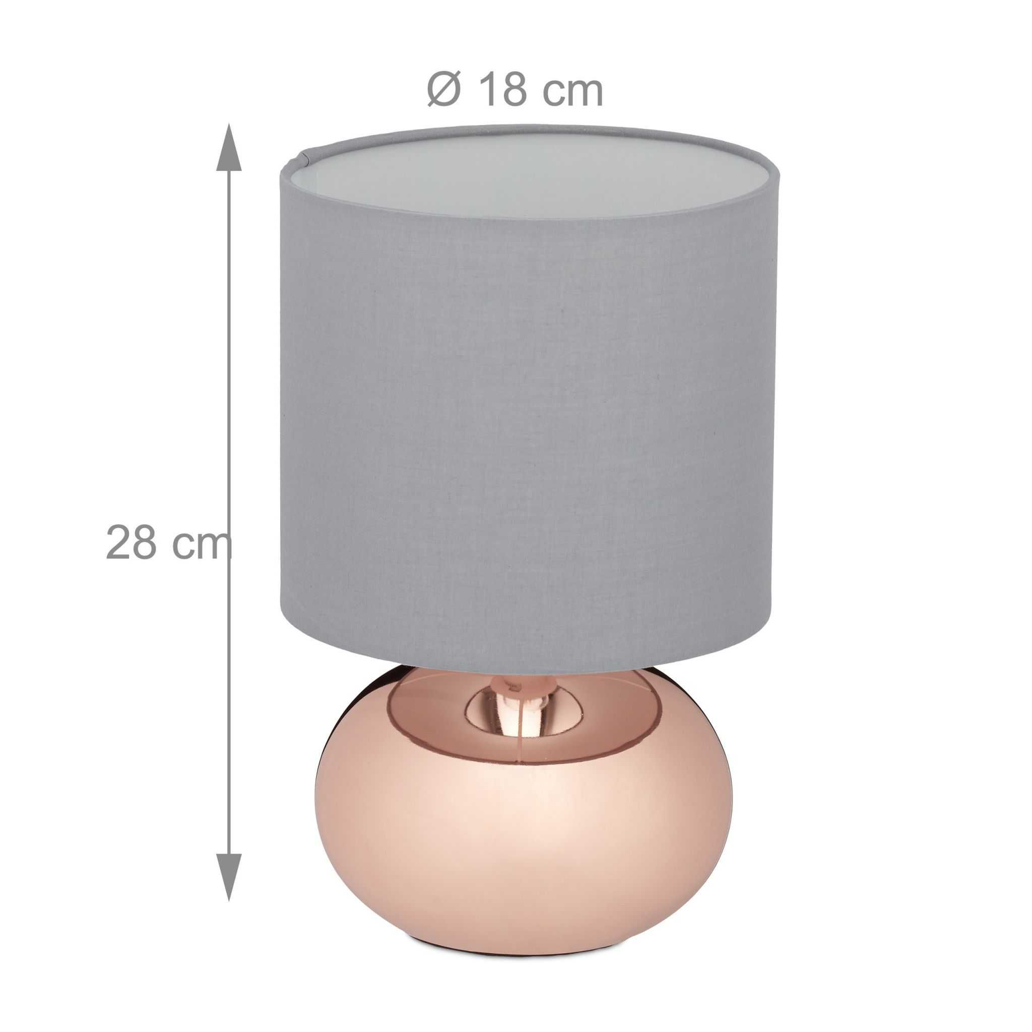R95 -50% okrągła dotykowa lampa stołowa nocna z dotykiem glamour