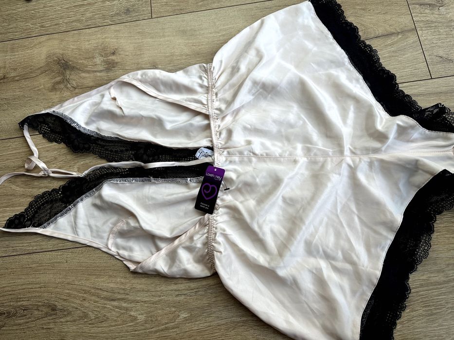 Lovehoney piżama body satyna nowa M