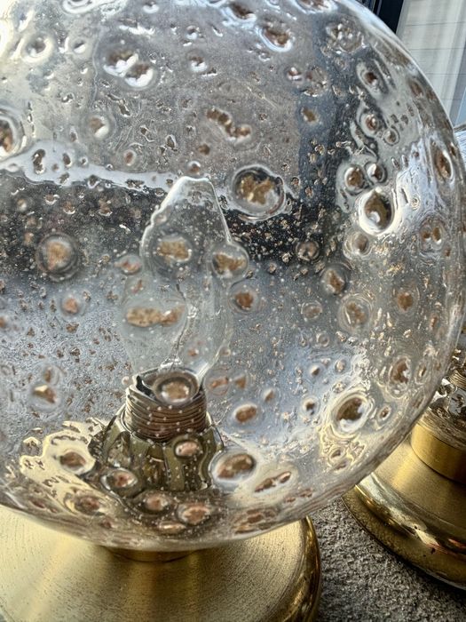 Dwie złote Lampki Kule Saku Luchten by Helena Tynell  lata 1960te