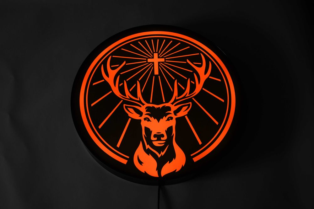 Neon Jagermeister, Reklama świecąca 3D, PRODUCENT, Baner, Kaseton LED