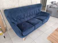 Sofa uszak 3-osobowa ciemnoniebieska
