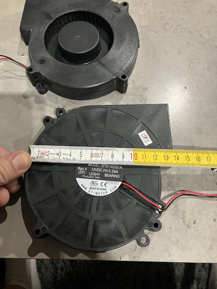 2x wentylator turbinowy SFM14255IA 12V DC
