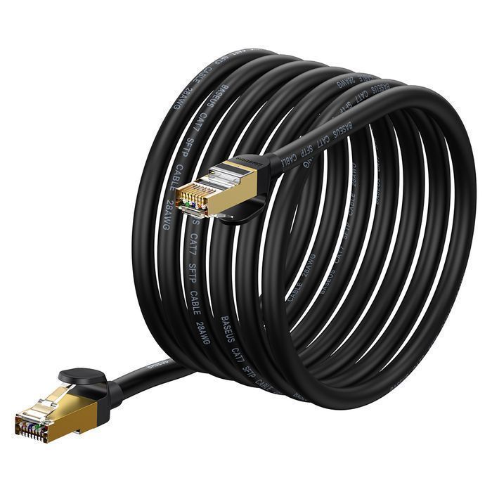 Przewód Ethernet Baseus Cat 7 RJ45 10Gbps 5m Czarny