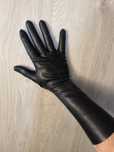 Rękawiczki lateksowe czarne 35 cm unisex latex
