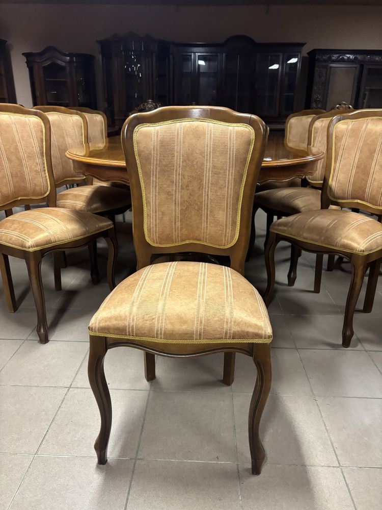 Wloski Stylowy Zestaw Rozkładany Stół 8 Krzeseł Meble Stylowe Italy