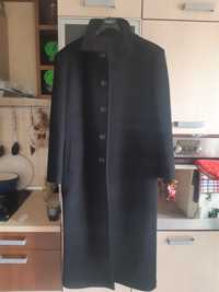 Мужское пальто натуральная шерсть строгое черное