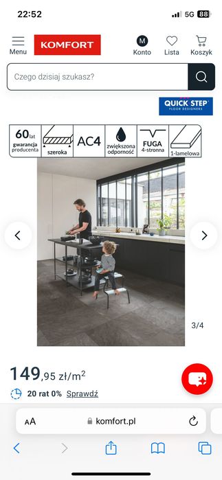 Panele Podłogowe Quick Step Łupek Szary Muse Mus5493 Ac4 8mm 4v-Fuga