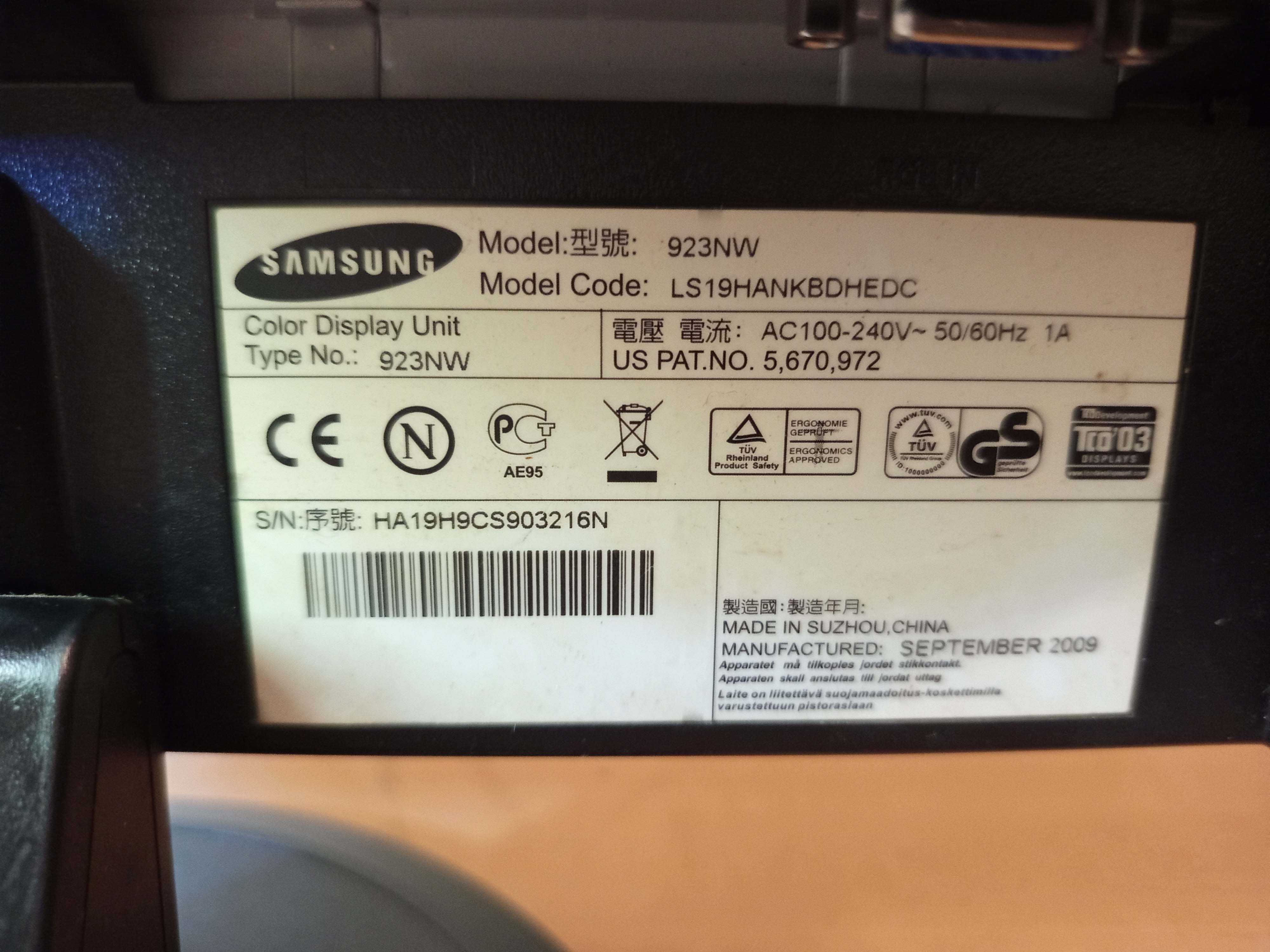 Monitor Samsung LS19