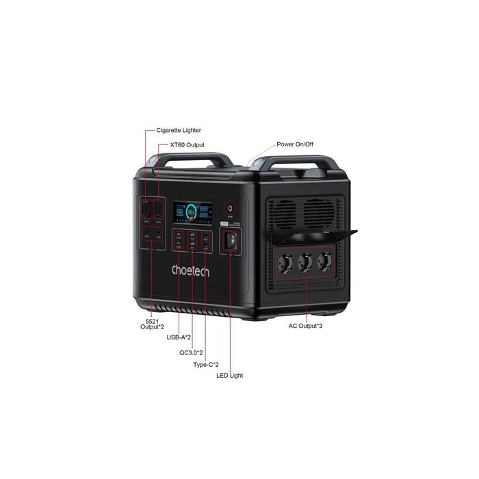 Зарядна станція Choetech BS006 2000W (BS006)