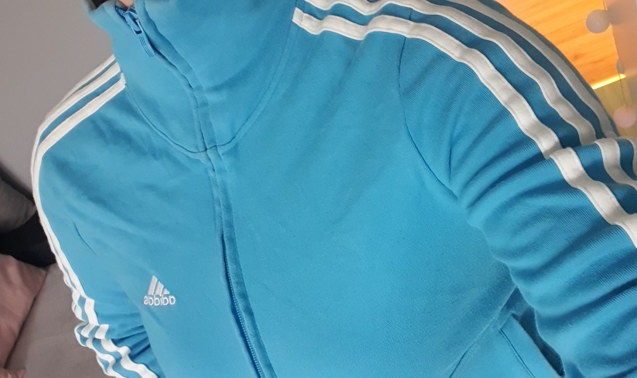 Bluza rozpinana adidas M 38 damska niebieska orginals