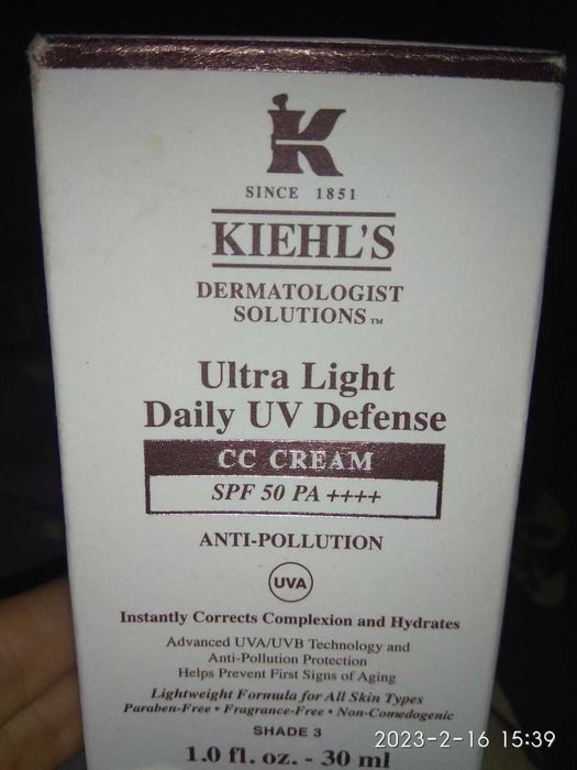 kiehl's dermatologist solutions
Легкий СС крем із SPF 50