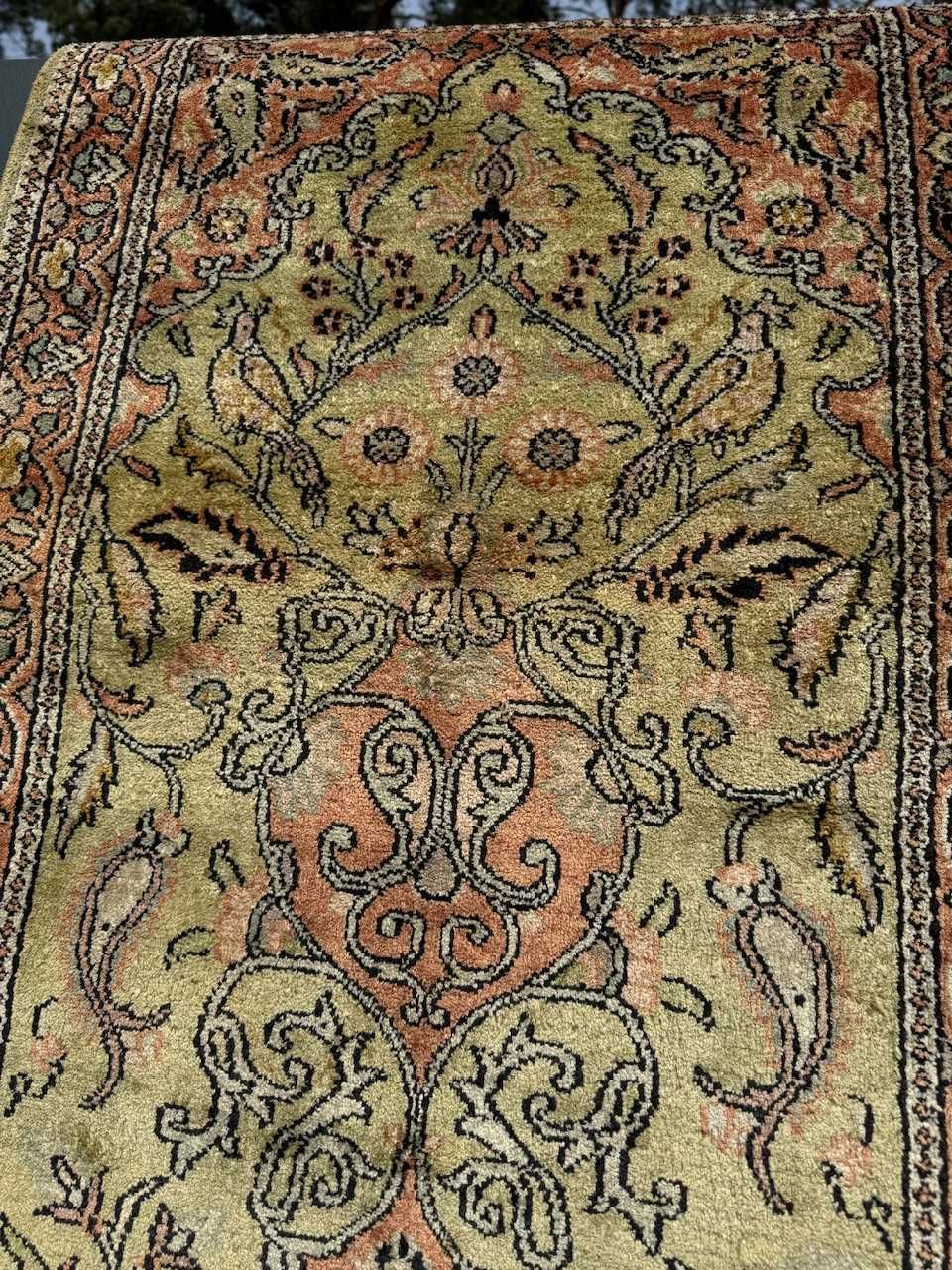 Jedwabny r.tkany dywan perski GHOUM / GHOM 105x60 galeria 7 tyś