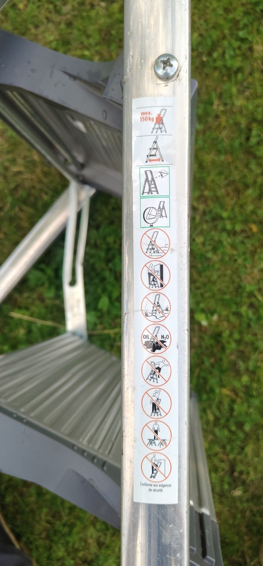 Drabinka dwustopniowa aluminiowa