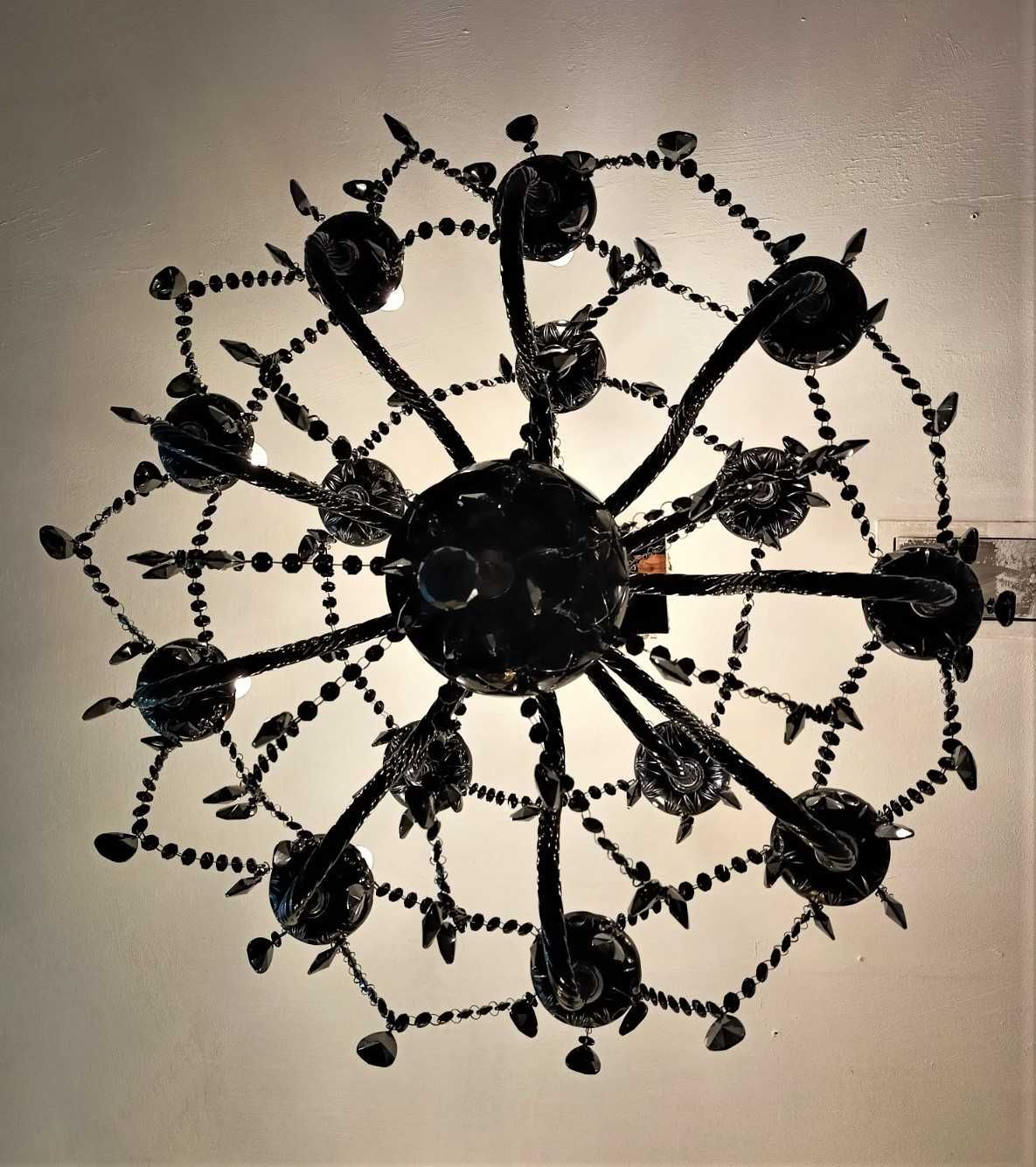 Lustre Preto 14 Lâmpadas