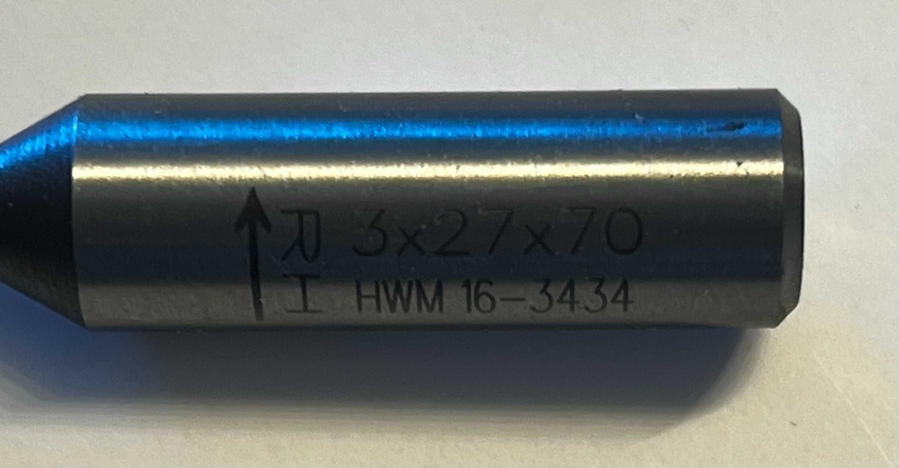 CMT Wiertło HW przelotowe X-TREME D=3 I=27 L=70 S=10x30 RH