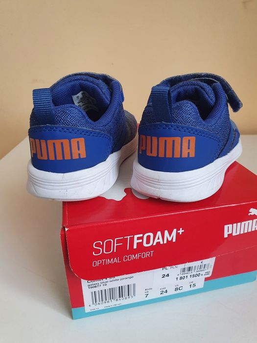 Buty adidasy puma dziecięce r 24, 15 cm soft foam niebieskie