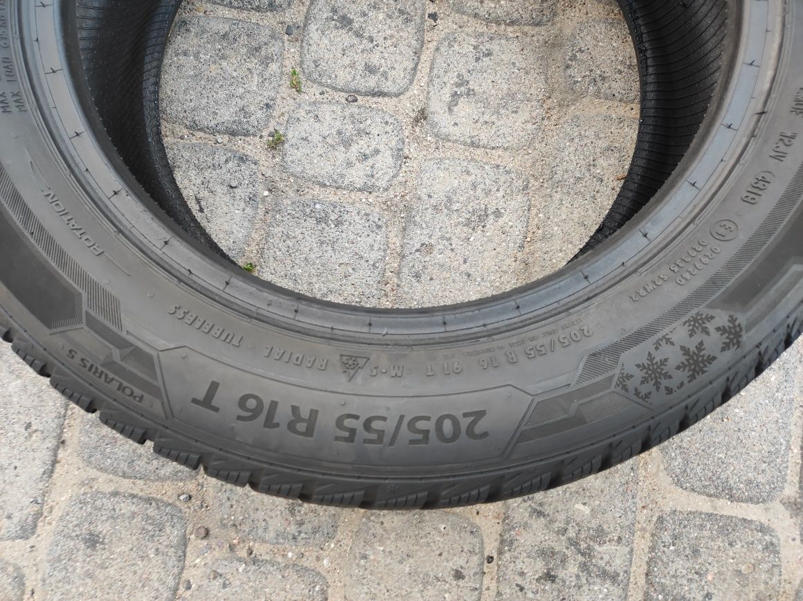 205.55.16 Dwie opony zimowe Barum Polaris 5