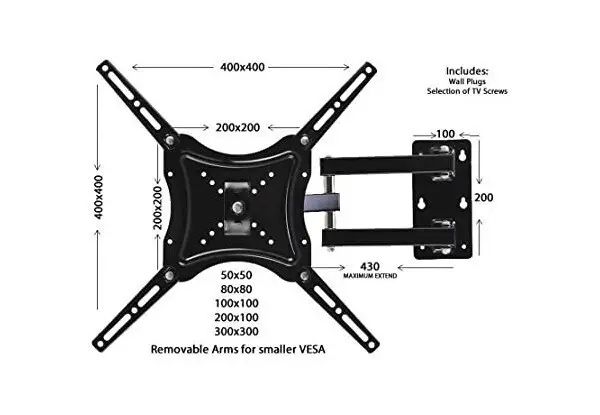 Крепление для TV телевизора на стену 14-55 дюйма кронштейн ТВ