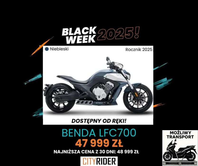 Benda LFC 700 Motocykl Benda LFC 700 86KM Leasing Transport CityRiderGliwice