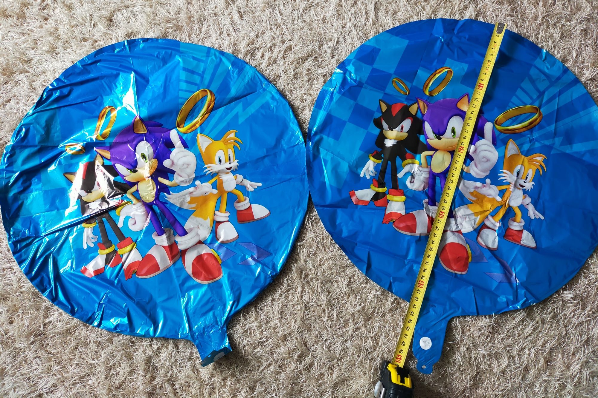 Balony na hel powietrze urodziny komplet 6 sztuk Sonic