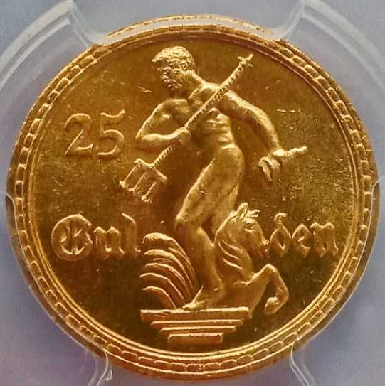 25 guldenów gdańskich 1930 r. moneta kolekcjonerska