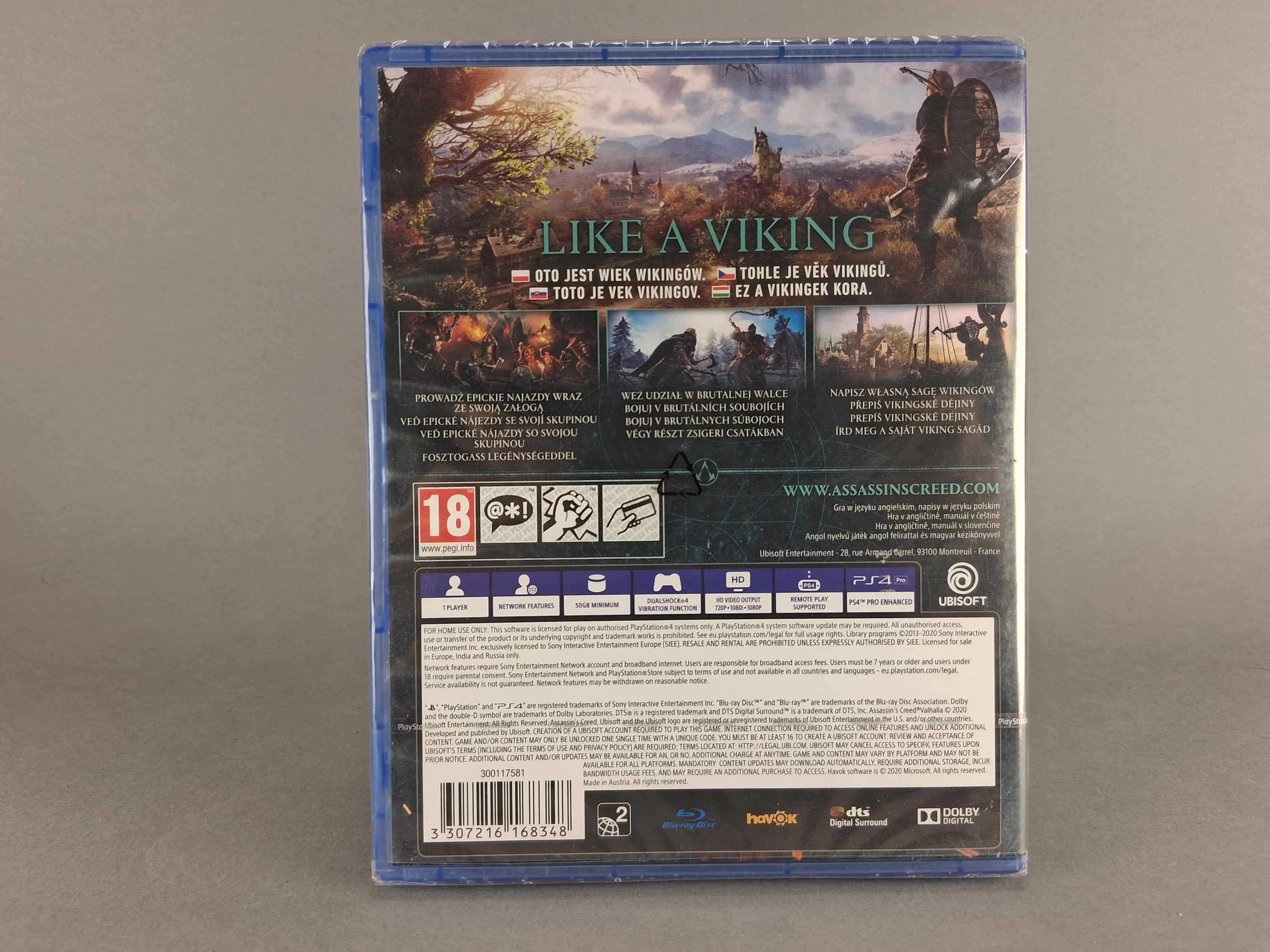 N006 Assassin's Creed Valhalla PS4 Przygodowa Wersja PL Nowa W Folii