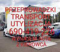 Przeprowadzki transport utylizacja wywòz gruzu wynajem busa z kierowcą