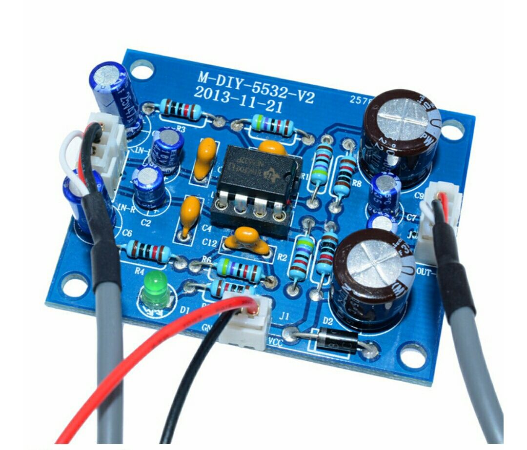 Предусилитель звука NE5532. Стерео. DC 12-35 V.