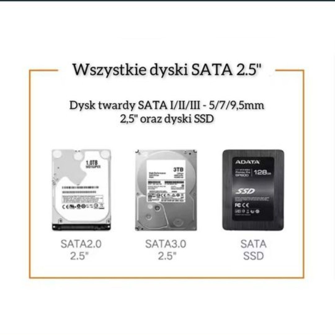 Obudowa kieszeń dysku SSD / HDD 2.5" - zewnętrzny dysk