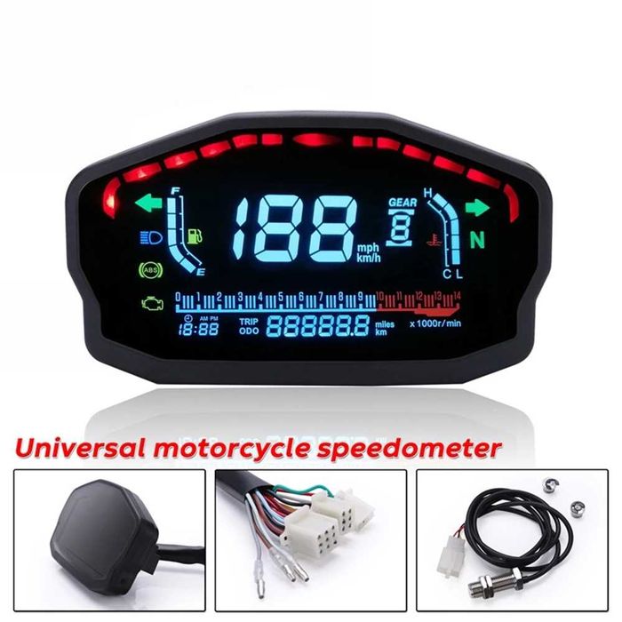 Uniwerslany licznik cyfrowy motocykl quad lcd abs czujnik motocyklowy