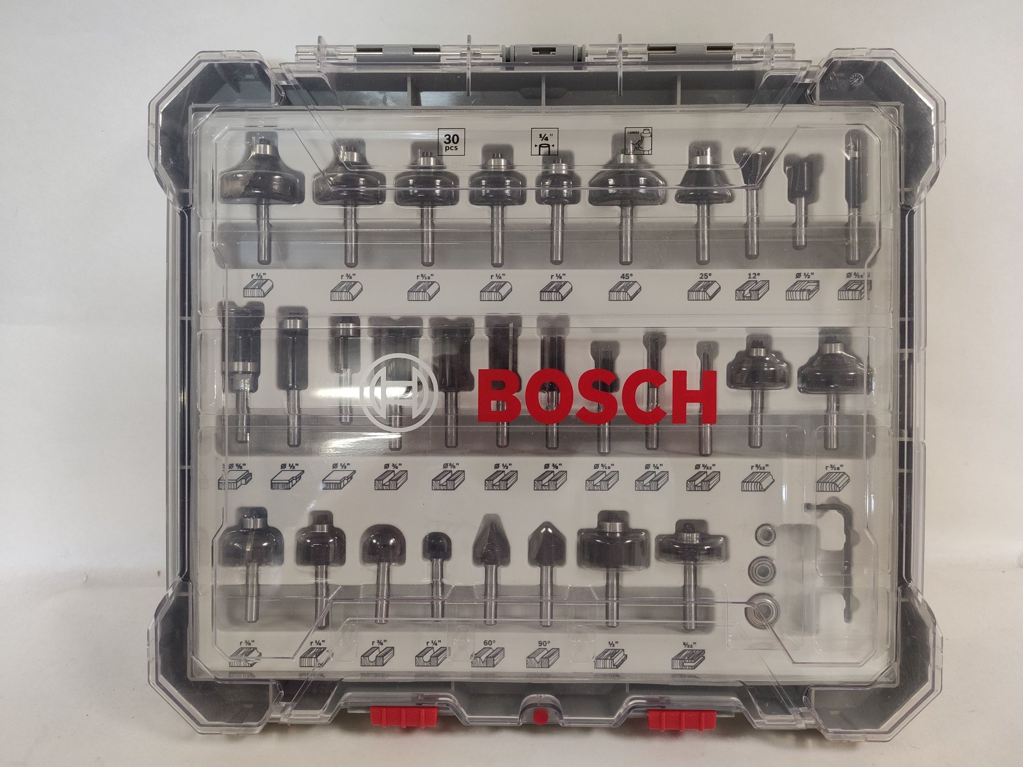 BOSCH RBS030MBS Набір фрез під цангу 1/4" (6.35мм) 30од.