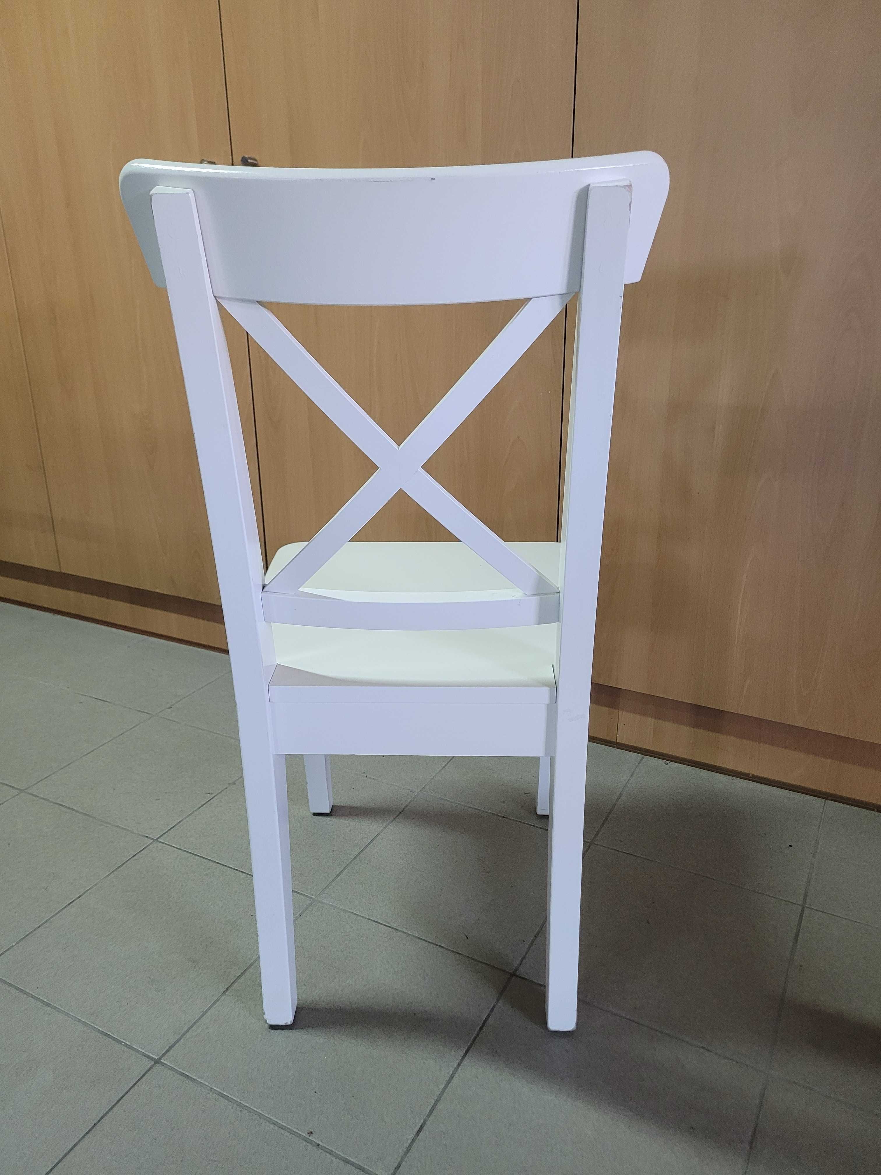 Conjunto de 6 Cadeiras madeira brancas IKEA