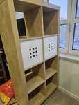 Kallax 8 cubos bétula ikea duas caixas