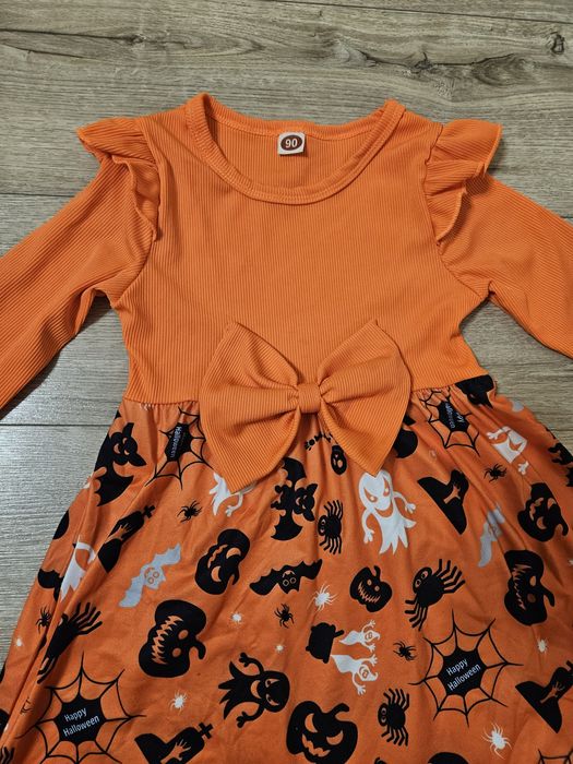 Pomaranczowa Sukienka na halloween