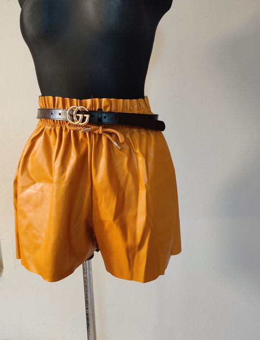 Nowe szorty damskie musztardowe z metką Calliope spodenki