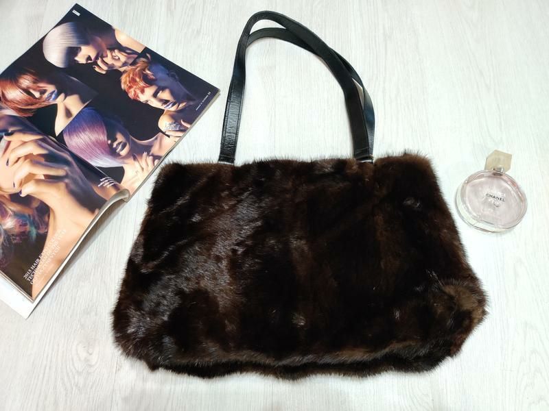 Меховая сумка из норки натуральный мех женская сумка шуба