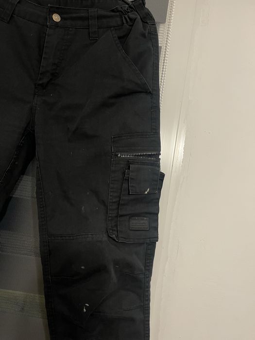 Czarne spodnie budowlane/robocze Bluewear 36