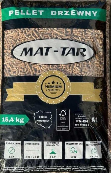 Pellet Certyfikowany A1 MAT-TAR