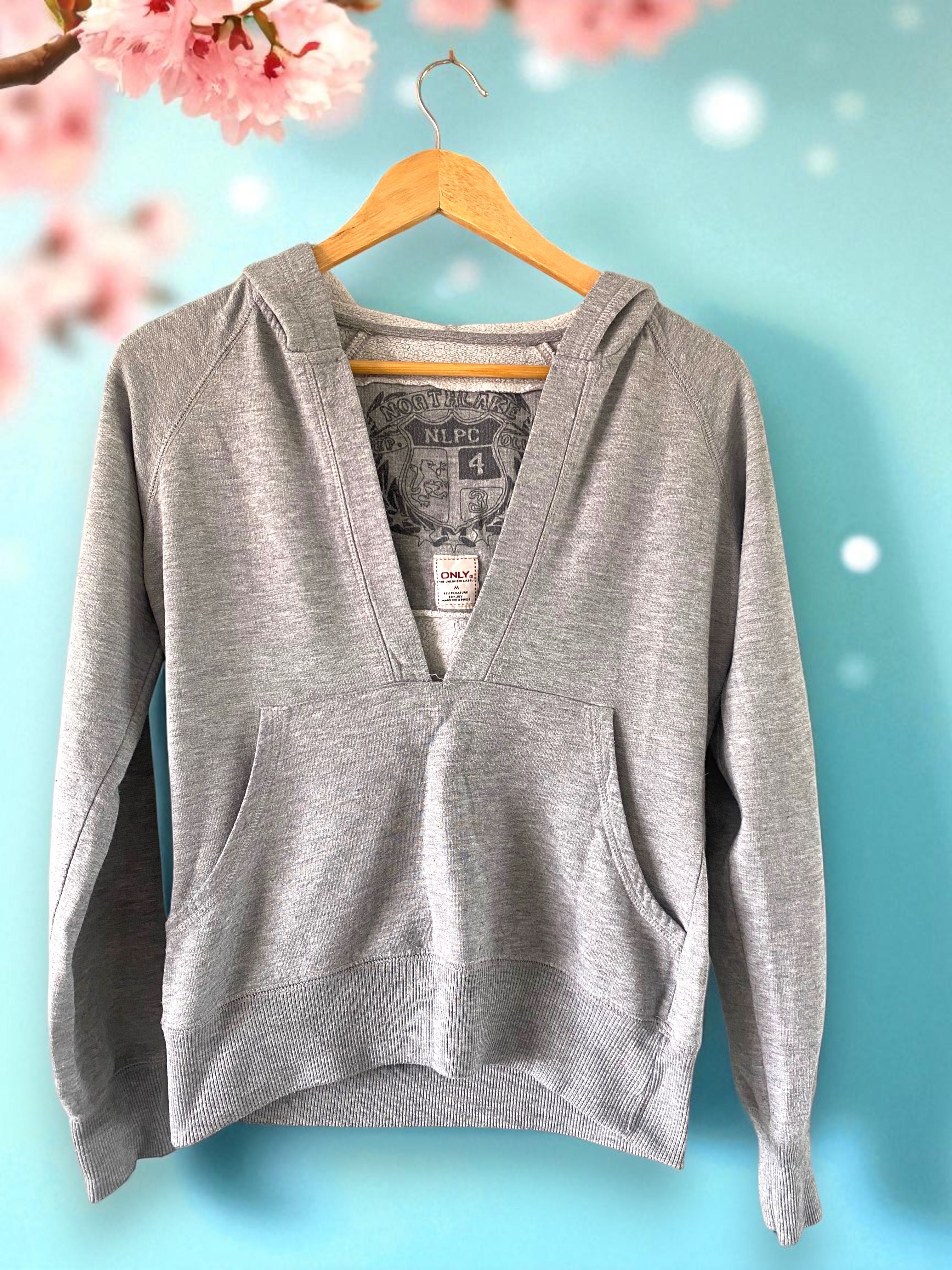 Szara bluza kangurka z kapturem M Only
