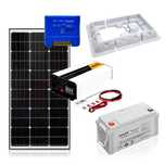 Zestaw fotowoltaiczny OFF-GRID 160W Akumulator 120Ah Przetwornica 2000