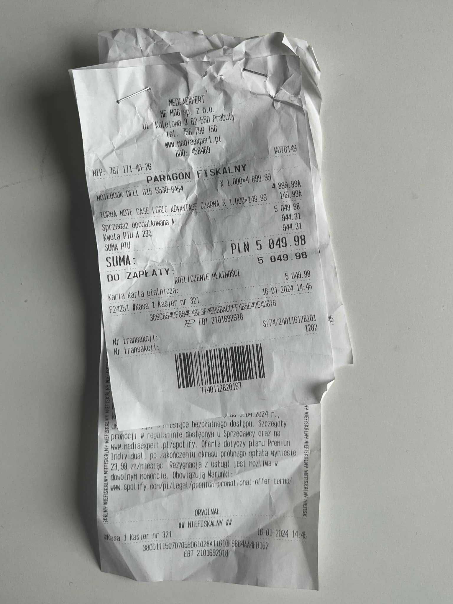 Notebook Dell G15