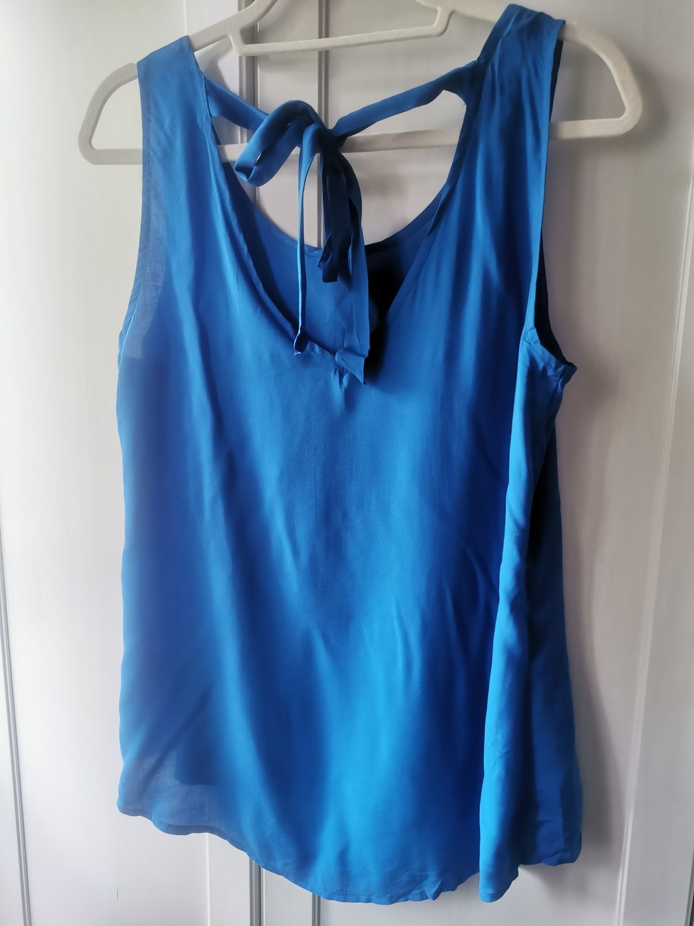 Bluzka koszulka top tank niebieski granat C&A NOWA rozmair S M L