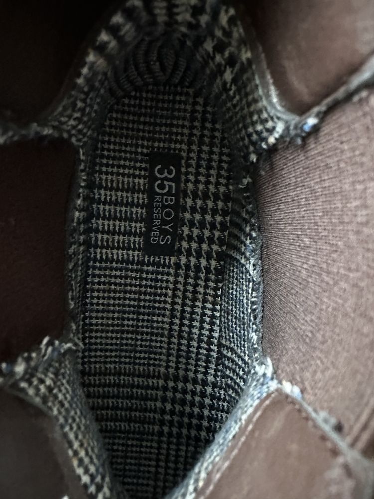 Sztyblety zamszowe dla chłopca r. 35, buty wiosenne/jesienne