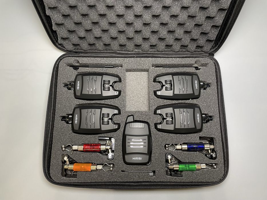 Сигнализаторы поклевки Hirisi 4+1 с пейджером Сигналізатори клювання