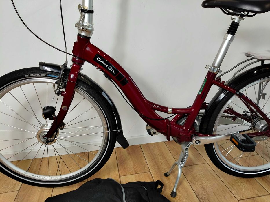 Rower składak Dahon GLIDE 7 koła24" + futerał Bordo połysk Jak NOWY