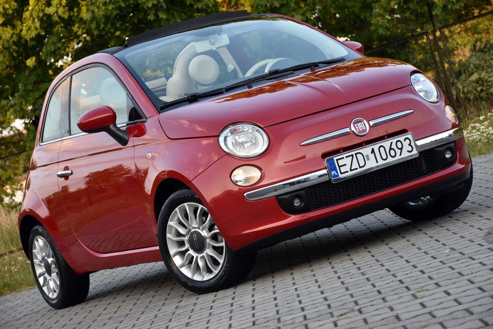 Fiat 500C 1.2MPI 8V 70KM *TYLKO 58890km* KABRIOdach, SERWIS, Jak NOWY!
