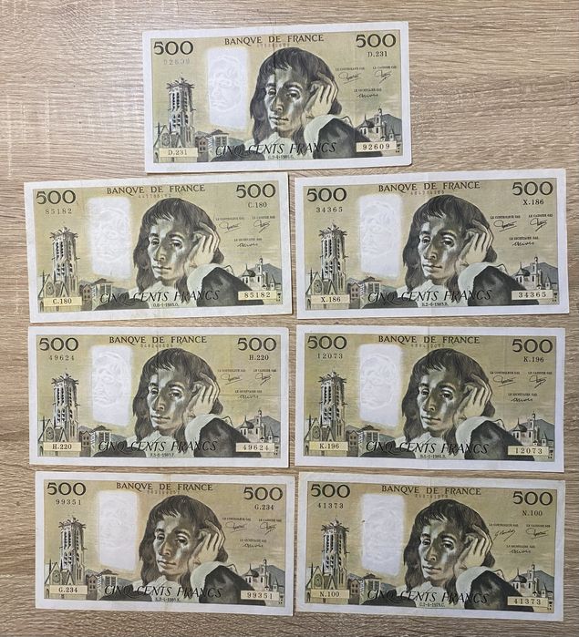 Notas 500 Francos Franceses