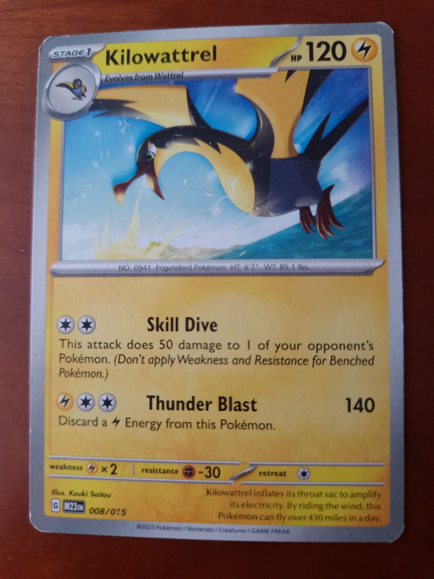 Carta Pokémon "Kilowattrel"