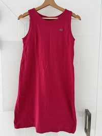 Różowa sukienka Lacoste rozmiar S